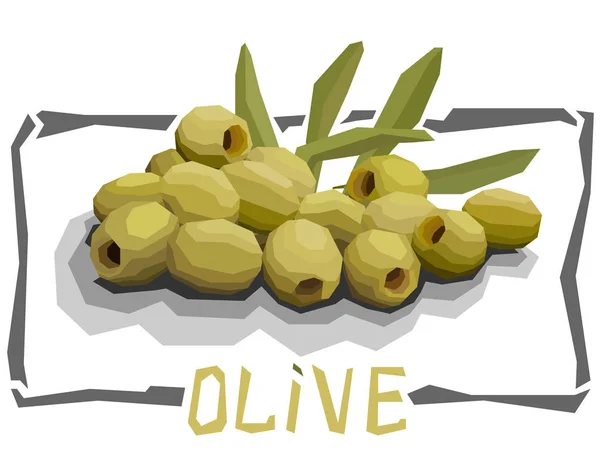 Vektor einfache Illustration von Oliven. — Stockvektor