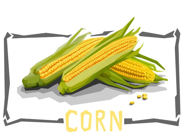 Vector ilustración simple de maíz . — Vector de stock