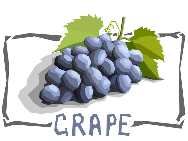 Vetor ilustração simples de uvas . — Vetor de Stock