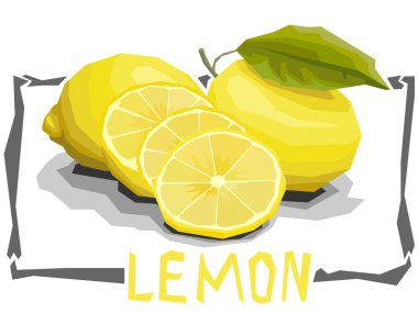 Limon vektör basit çizim.