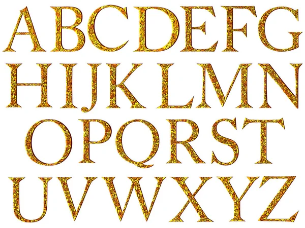 Vintage yellow mosaic font. — Stock Vector