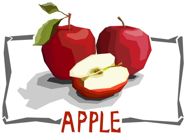 Vector ilustración simple de manzanas rojas . — Vector de stock