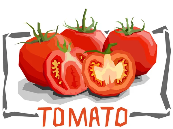 토마토의 벡터 간단한 그림. — 스톡 벡터