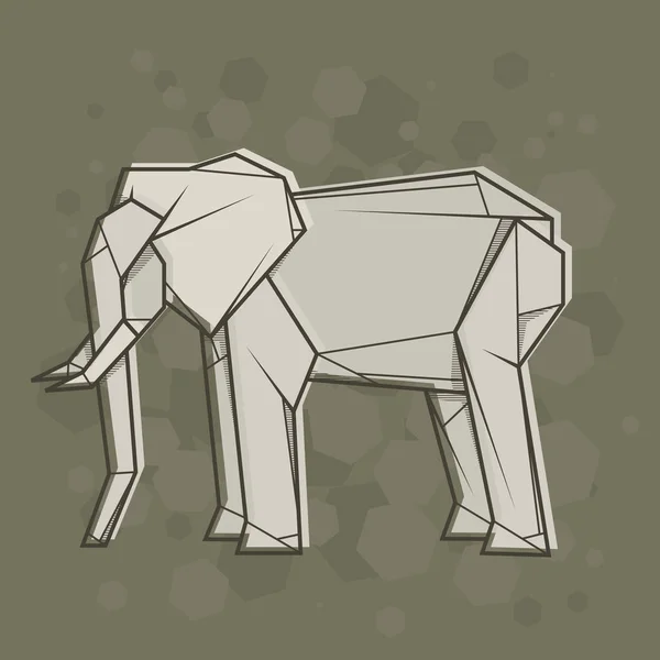 Vector abstract illustration elephant. — Stock Vector
