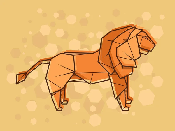 Vector ilustración abstracta león . — Vector de stock