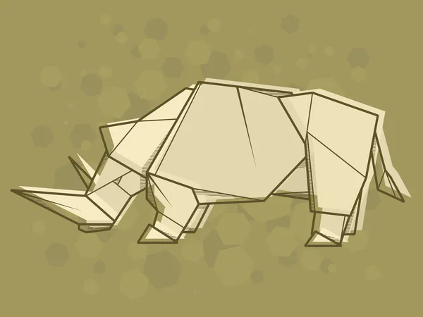 Vector abstract illustration rhinoceros. — Stock Vector