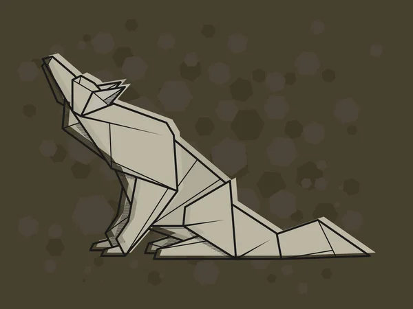 Vetor abstrato ilustração lobo . —  Vetores de Stock