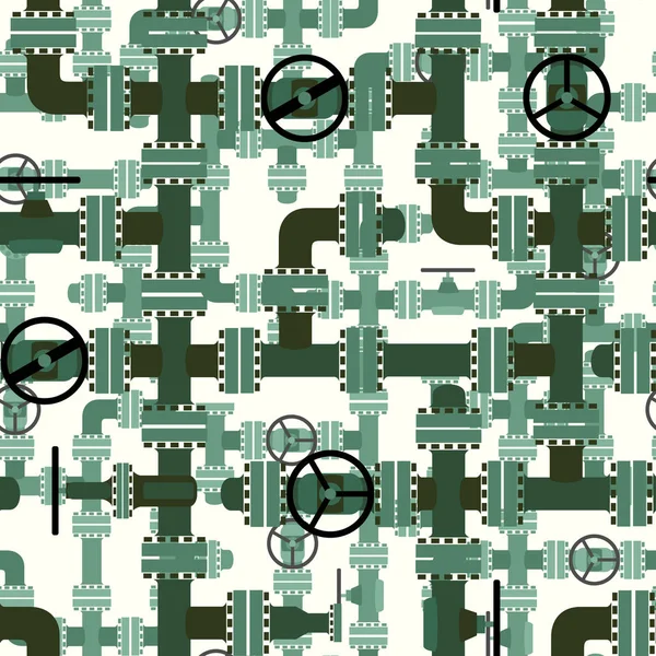 Sömlös abstrakt bakgrund med gröna rörledningar element nätverk. — Stock vektor