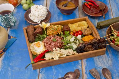 Endonezya pecel bir sebze salatası