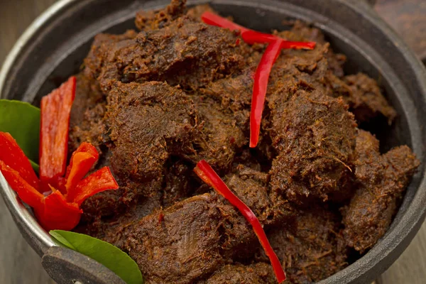 Hovězí rendang Indonéské jídlo — Stock fotografie