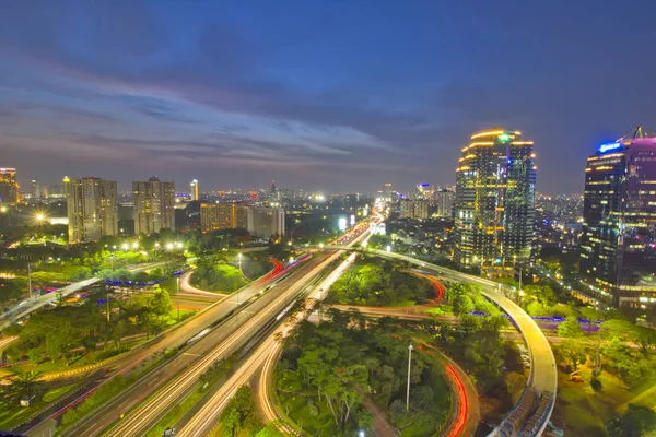 Jakarta cityscape geceleri