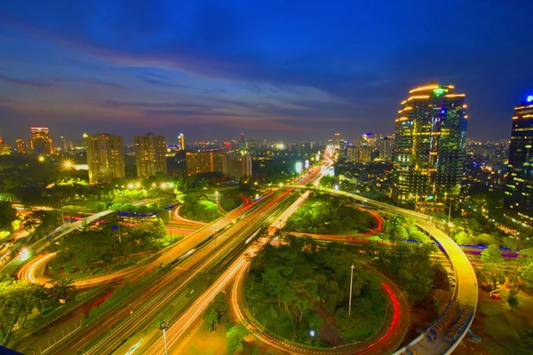 Jakarta cityscape geceleri
