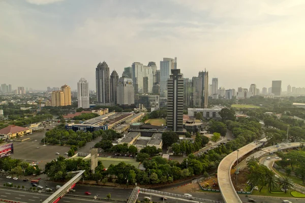 Jakarta cityscape geceleri — Stok fotoğraf