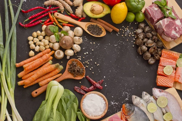 Sommige voedingsmiddelen en nieuwe voedselingrediënten — Stockfoto