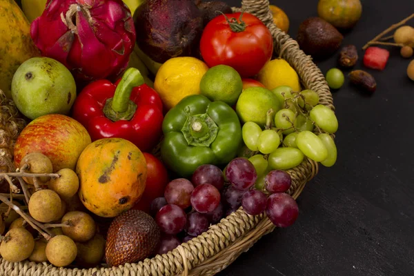 Fruits on basket — Stock Photo, Image