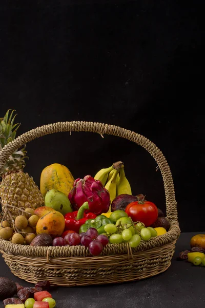 Fruits on basket — Stock Photo, Image