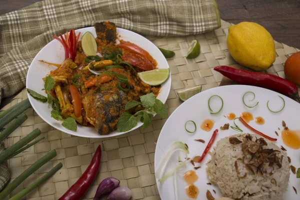 Vis Lunch Menu Indonesische Eten — Stockfoto