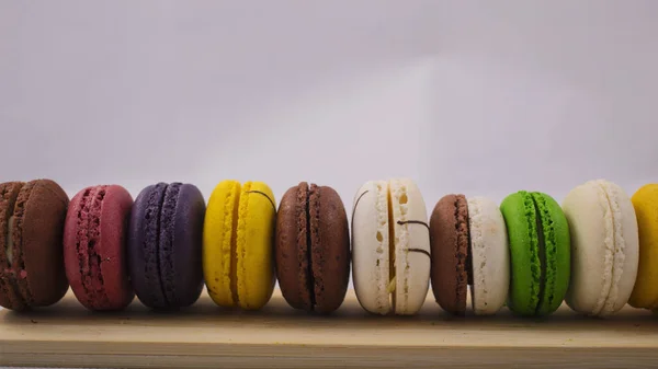 Macaroons Doces Coloridos Para Lanches — Fotografia de Stock