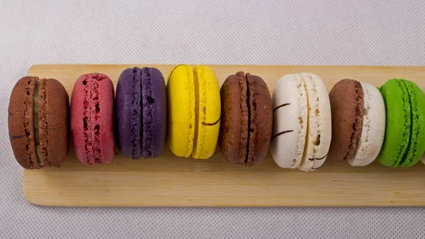 Macaroons Doces Coloridos Para Lanches — Fotografia de Stock