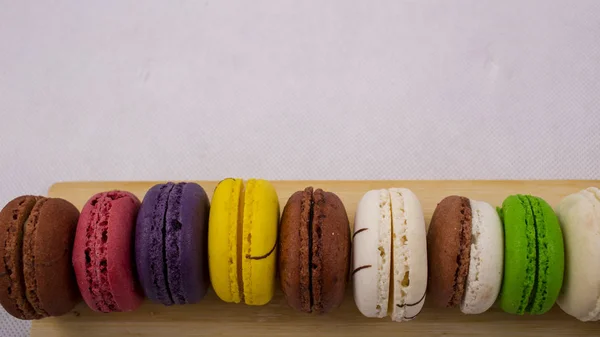 Macaroons Doces Coloridos Para Lanches — Fotografia de Stock