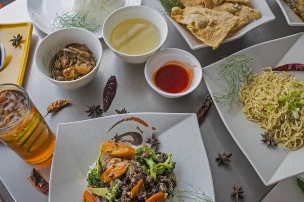 Lunchkaart Noodle Indonesische Eten — Stockfoto