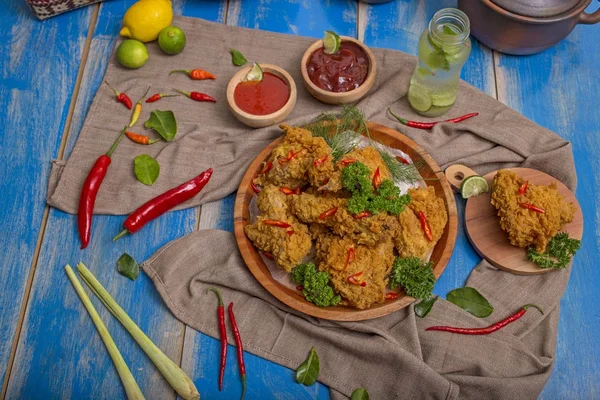 Gebakken Kip Lunchmenu — Stockfoto