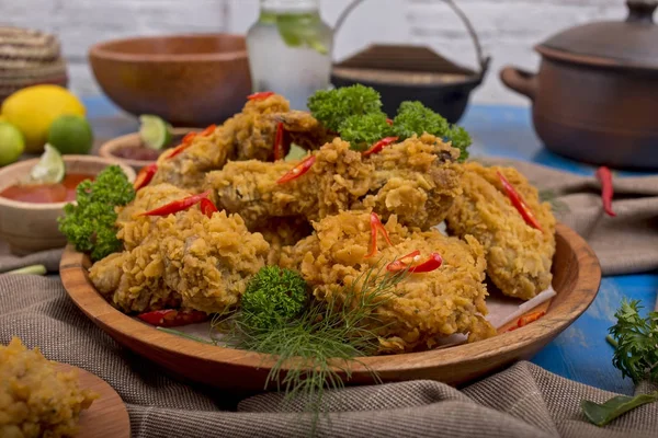 Gebakken Kip Lunchmenu — Stockfoto