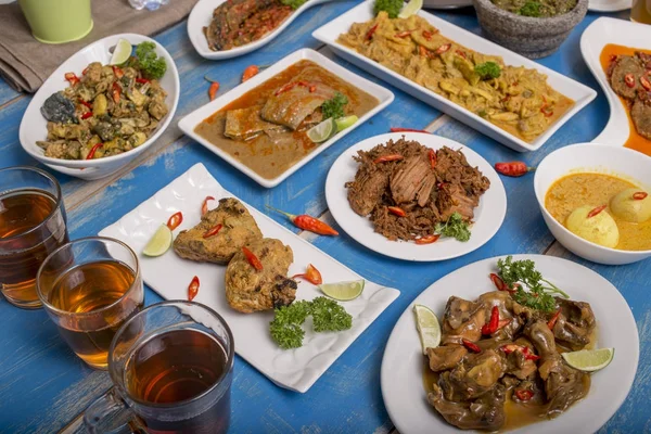 Lunchmeny Indonesiska Kulinariska — Stockfoto