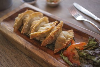 atıştırma için tavuk böreği