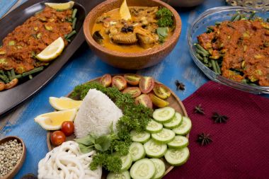 Endonezya gıda tavuk köri