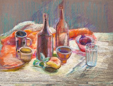 şişe ile natürmort