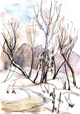 suluboya kış manzarası