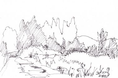 Anlık kroki, peyzaj