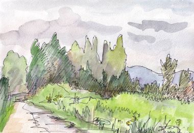 suluboya manzara, kırsal yol