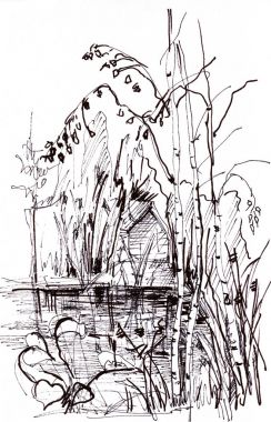 Anlık kroki, peyzaj