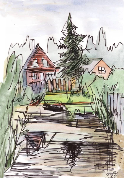 suluboya manzara, gölet