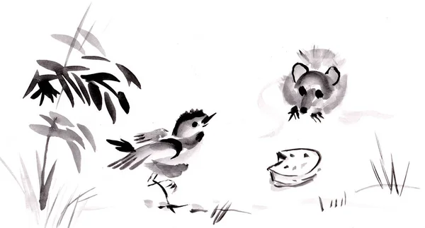 Bird and mouse 