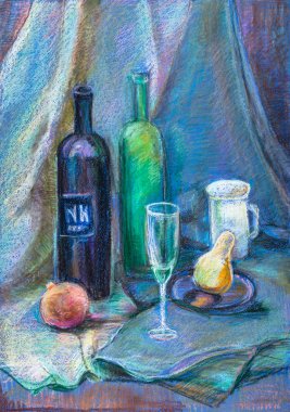 şişe ile natürmort