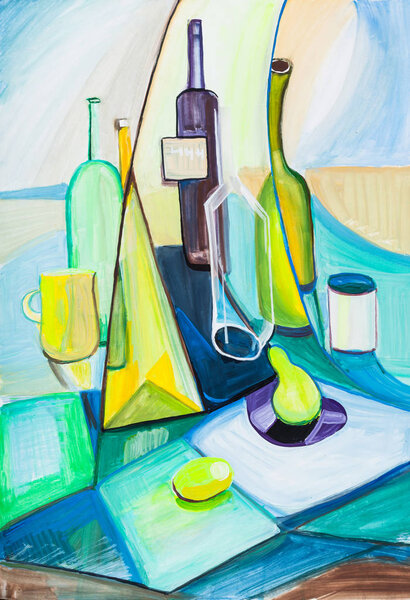Still life with bottles