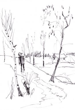 Kış manzarası, Şubat