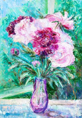 Cam vazoda şakayık demeti, sümsük, haziran