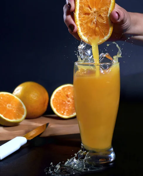 orange juice splash with ice source of vitamin c