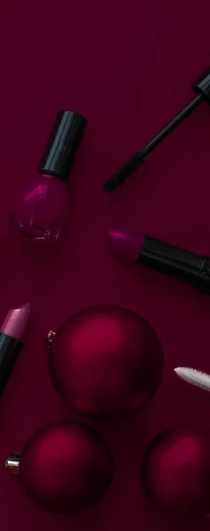 Set di trucco e cosmetici per il marchio di bellezza Sal di Natale — Foto Stock