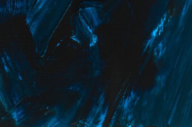 Sanatsal soyut doku arka planı, mavi akrilik boya fırçası