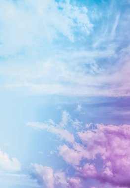 Soyut sanat olarak Rüya gibi gerçeküstü gökyüzü, fantezi pastel renkler backg