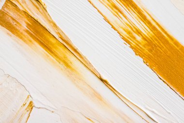 Sanatsal soyut doku arka planı, altın akrilik boya fırçası