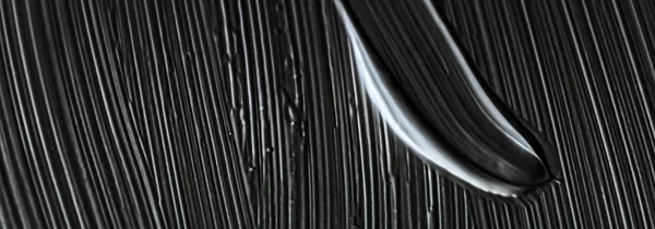 Cosméticos abstracto textura fondo, pintura acrílica negro cepillo — Foto de Stock