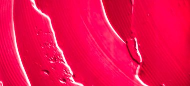 Kırmızı kozmetik doku arka planı, makyaj ve cilt estetiği 