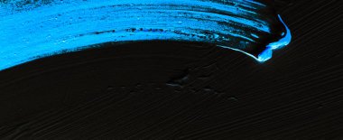 Sanatsal soyut doku arka planı, mavi akrilik boya fırçası