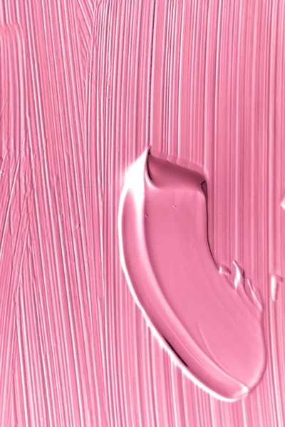 Cosméticos fundo textura abstrata, rosa pincel tinta acrílica — Fotografia de Stock